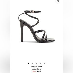 Super down black heels